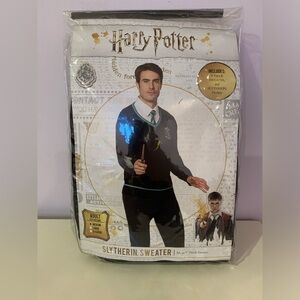 Harry Potter Halloween Costume Sweater And Neck Tie ADULT Size M